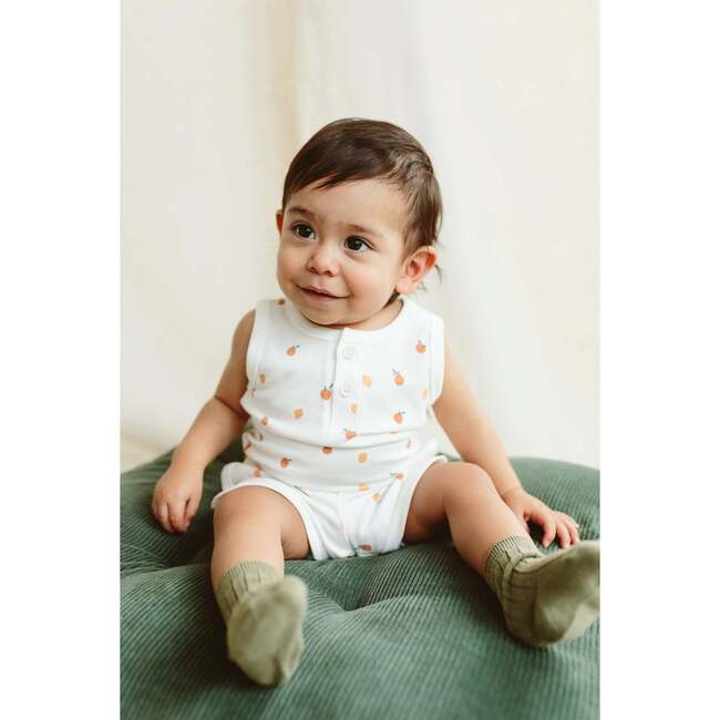 Viscose from Bamboo Organic Cotton Baby Shorts, Citrus - Shorts - 2