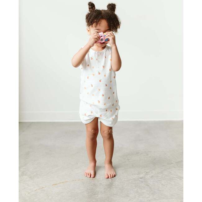 Viscose from Bamboo Organic Cotton Baby Shorts, Citrus - Shorts - 3