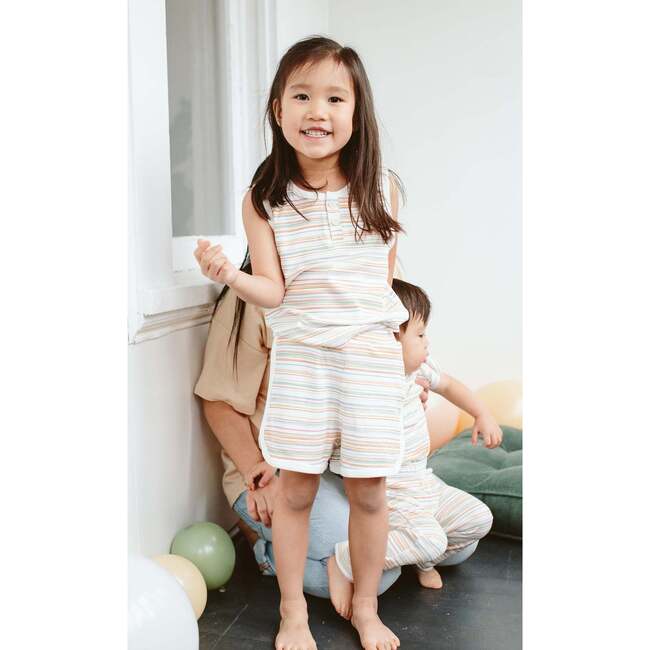 Viscose from Bamboo Organic Cotton Baby Shorts, Boardwalk Stripe - Shorts - 2