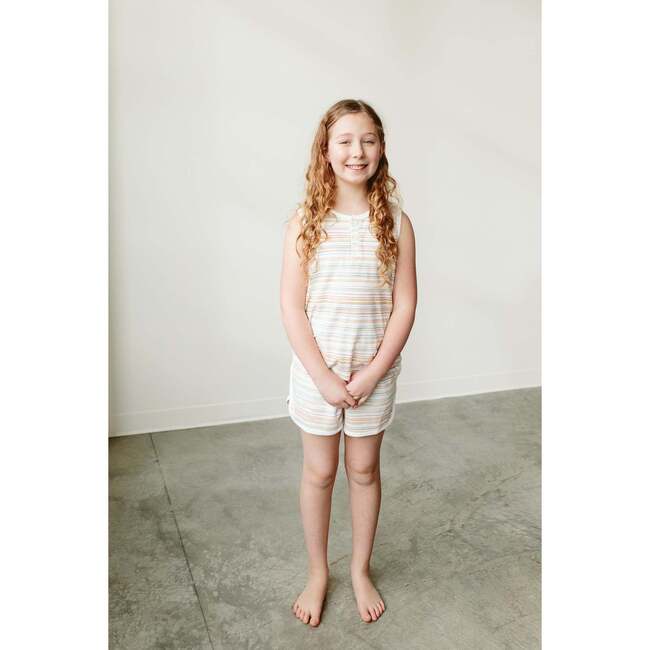 Viscose from Bamboo Organic Cotton Baby Shorts, Boardwalk Stripe - Shorts - 6