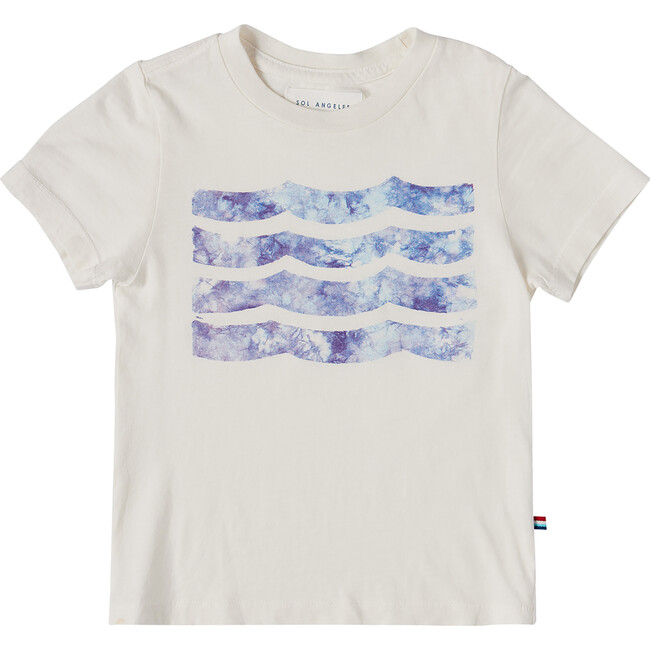 Tides Waves Crew Neck T-Shirt, White