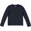 Tonal Stripe Full Sleeve Pullover, Black - Sweatshirts - 1 - thumbnail