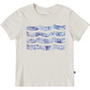 Tides Waves Short Sleeve Crew Neck T-Shirt, White - Tees - 1 - thumbnail