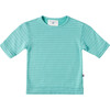 Tonal Stripe Short Sleeve Drop Shoulder, Pool - Tees - 1 - thumbnail