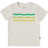Lime Waves Crew Neck Shirt, White - Shirts - 1 - thumbnail