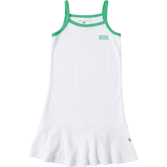 Loop Terry Tennis Sleeveless Dress, White - Dresses - 1