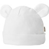 Baby Bear Hat, White - Hats - 1 - thumbnail