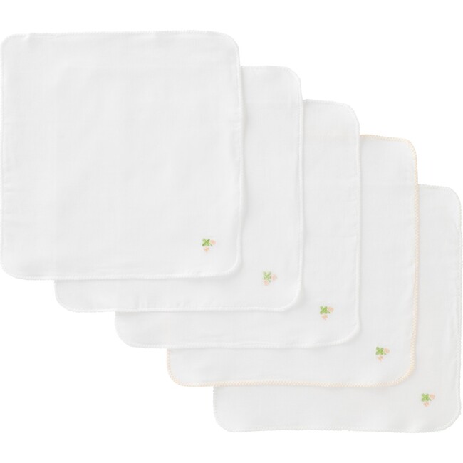 5-Pack Gauze Handkerchiefs, White