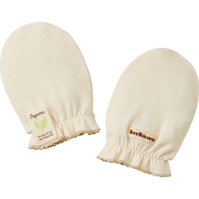 Organic Mittens, Ivory - Gloves - 1