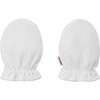 Soft Baby Mittens, White - Gloves - 2