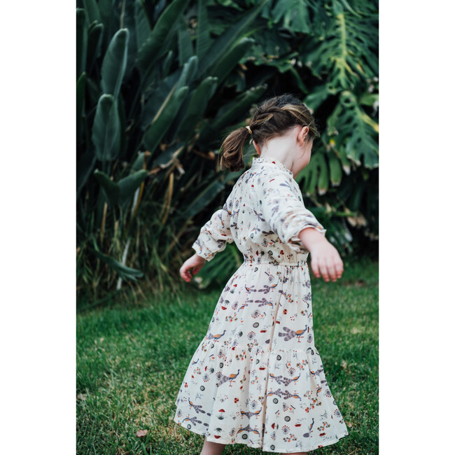 Sienna Kids Dress, Peacock Print - Dresses - 4