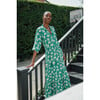 Women's Sienna Maxi Emerald Green Flowers Print - Dresses - 2