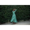 Women's Sienna Maxi Emerald Green Flowers Print - Dresses - 5