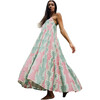 Women's Rio Dress, Pink And Green Jaquard - Dresses - 1 - thumbnail