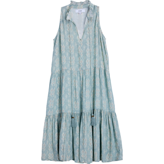 Women's Sienna Midi Tank Dress, Faux Denim Print - Dresses - 1