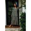 Women's Sienna Maxi Blue Squares Print - Dresses - 3
