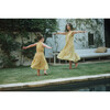 Women's Sienna Tank Midi Dress, Yellow Squares - Dresses - 4