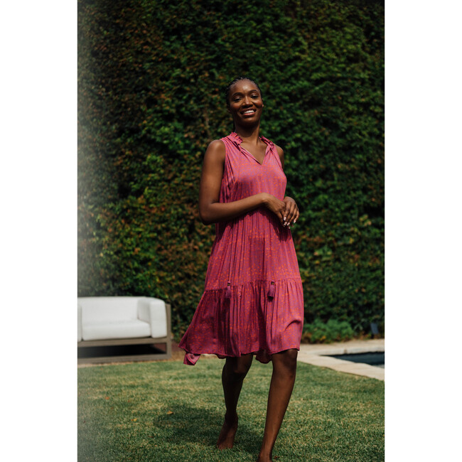 Women's Sienna Midi Dress, Neon Forest Print - Dresses - 2