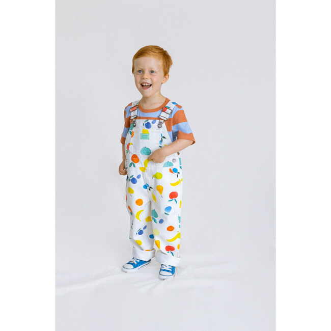 Straight Neckline Print Long Overalls, Tutti-Frutti - Overalls - 2