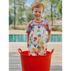Straight Neckline Print Long Overalls, Tutti-Frutti - Overalls - 3