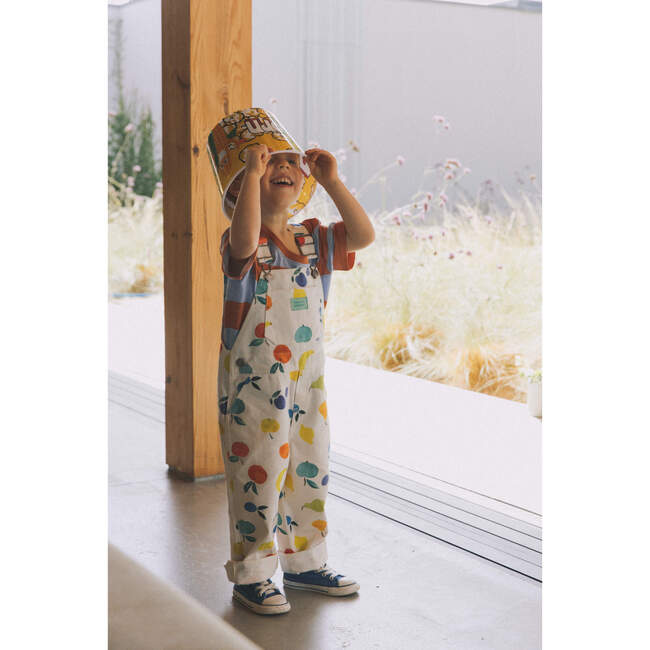 Straight Neckline Print Long Overalls, Tutti-Frutti - Overalls - 5