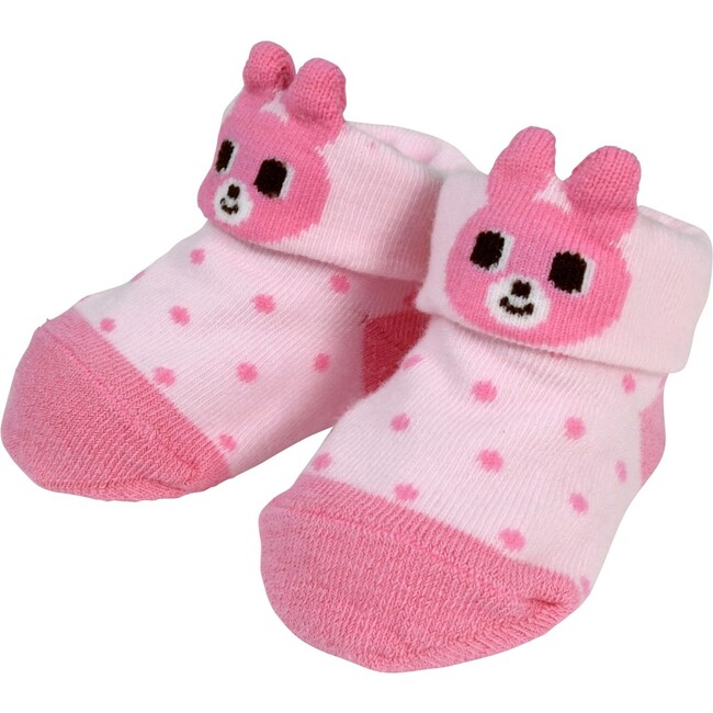 Pink Polka Baby Socks Gift Set, Pink - Socks - 2