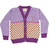 Embroidered Cardigan Sweater "Gelato" Purple - Cardigans - 1 - thumbnail