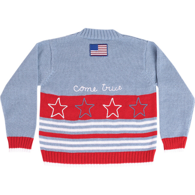 Embroidered Sweater "Dreamer" Sky Blue - Sweaters - 2