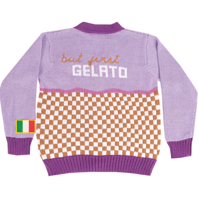 Embroidered Cardigan Sweater "Gelato" Purple - Cardigans - 2