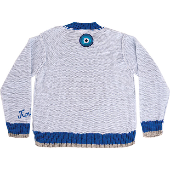Embroidered Sweater "Amoulet" Light Blue - Sweaters - 2