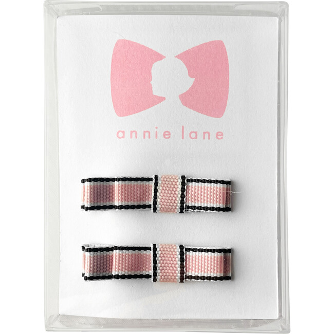 Two Bows Box Set, Brown and Pink Stripe
