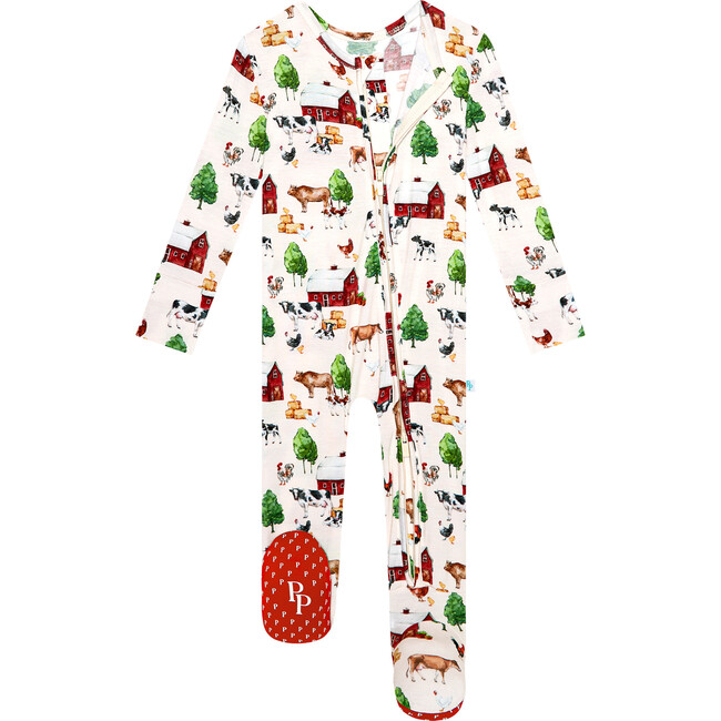 Nashville Footie Zippered One-Piece, Beige - Footie Pajamas - 2
