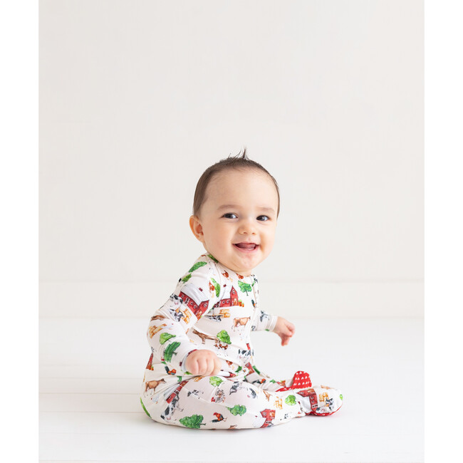 Nashville Footie Zippered One-Piece, Beige - Footie Pajamas - 3