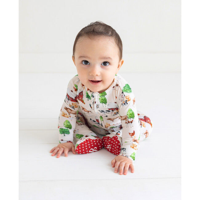 Nashville Footie Zippered One-Piece, Beige - Footie Pajamas - 4