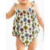 Maya Lynn Spaghetti Strap Bubble Romper, Beige - Rompers - 3