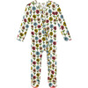 Maya Lynn Footie Ruffled Zippered One-Piece, Beige - Footie Pajamas - 1 - thumbnail