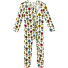 Maya Lynn Footie Ruffled Zippered One-Piece, Beige - Footie Pajamas - 3