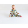 Maya Lynn Footie Ruffled Zippered One-Piece, Beige - Footie Pajamas - 4