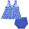 Joshua V-Neck Tank Top Peplum And Bloomer Set, Dark Blue - Mixed Apparel Set - 4