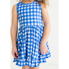 Joshua Racerback Ruffled Twirl Dress, Dark Blue - Dresses - 2