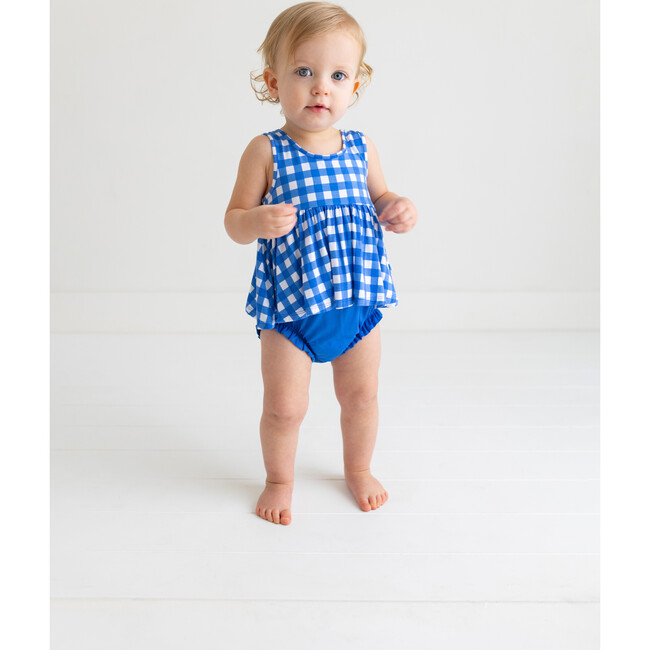 Joshua V-Neck Tank Top Peplum And Bloomer Set, Dark Blue - Mixed Apparel Set - 7