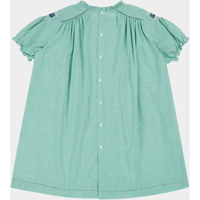 Moringa Gingham Dress, Green - Dresses - 2