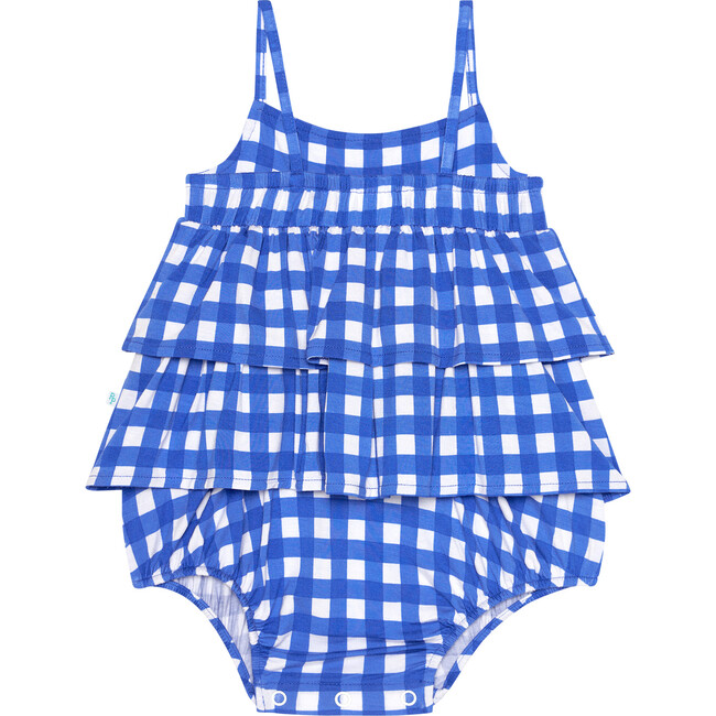 Joshua Basic Ruffled Spaghetti Romper, Dark Blue - Rompers - 2