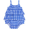 Joshua Basic Ruffled Spaghetti Romper, Dark Blue - Rompers - 2
