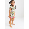 Maya Lynn Basic Ruffled Capsleeve T-Shirt And Ruffled Varsity Short, Beige - Mixed Apparel Set - 7
