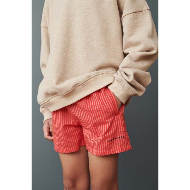 Kohlrabi Stripe Swim Short, Red - Swim Trunks - 2