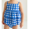 Joshua Basic Ruffled Spaghetti Romper, Dark Blue - Rompers - 5
