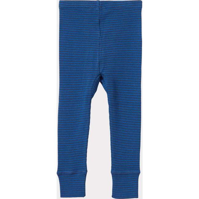 Judd Baby Cuff Stripe Leggings, Charcoal And Electric Blue - Leggings - 2