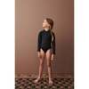 Dill Zip-Up Long Sleeve Swimsuit, Black - Swim Trunks - 2