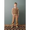 Erodium Button Fly Stripe Trouser, Mustard - Pants - 4
